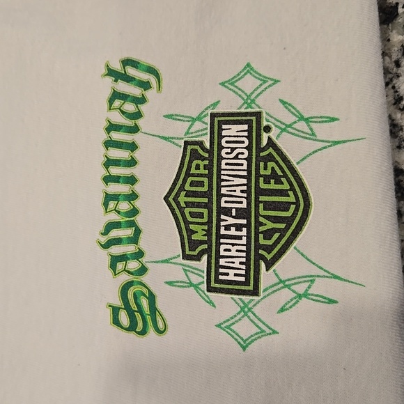 HARLEY-DAVIDSON SAVANNAH, GEORGIA ST. PATRICK'S DAY LONG SLEEVE TEE. SIZE LARGE. - Picture 5 of 7